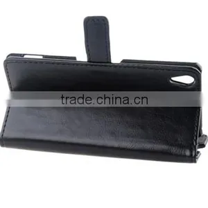 High Quality Stand PU Leather Pouch Wallet Case For Sony Xperia Z4 thumbnail-5