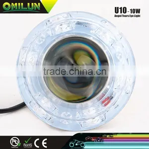 U10 12-80V 10W 1500lm LED Motor Van Driving Headlight Lamp With Red Devil Eye thumbnail-1