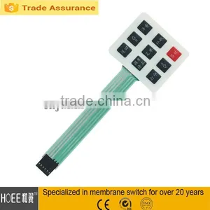 3x3 Embossed Keys Custom Tactile Membrane Switch Keypad thumbnail-1