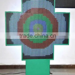 IP65 Outdoor LED Display P20 Pharmacy Cross Sign With Full Color thumbnail-4