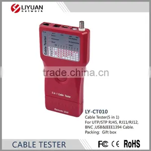 LY-CT010 High Quality Network Cable Tester(5 In1)For UTP/STP RJ45,RJ11/RJ12,BNC ,USB&IEEE1394 Cable thumbnail-1