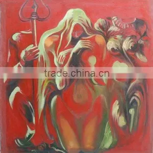 Oil on Canvas Aghori Painting thumbnail-1