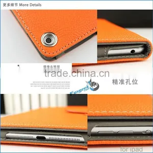 Hot Selling New Design Leather Cover Case With Handle for Ipad Air/air 2 With Sleep/wake up Function thumbnail-2