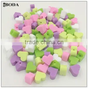 Loose Silicone Beads Heart Bead Silicone Beads thumbnail-1