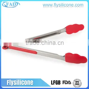 OEM Cooking Tools 430 Stainless Steel Handle Silicone BBQ Tong thumbnail-1