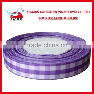 Wholesale Colorful Cheched Ribbon Roll for Gift Packing thumbnail-6