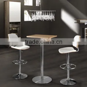 Hot Sale Acrofine Design Swivel High Bar Stools Wood Bar Stool With Back HY3024H thumbnail-2
