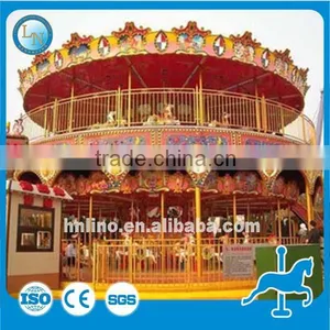 Theme Park Children Games Amusment Carousel Rides Kids Carousel Horses Double Carousel for Sale thumbnail-2
