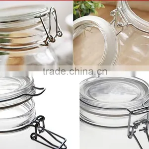 Airtight Glass Jars With Sealed Clamp Lids thumbnail-2
