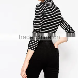 Top Quality Pants High Waist Spandex Strech Woman Slim Long Black Jeans thumbnail-4