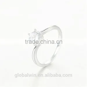 Fashion Jewelry Cheap Wholesale Cz Simple Single Stone Ring Designs thumbnail-3