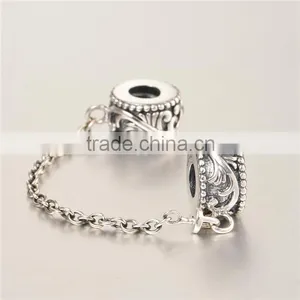 925 Sterling Silver Custom Design Safety Chains Antique Finshing European Bracelets Chains New Arrival Safety Chains thumbnail-6