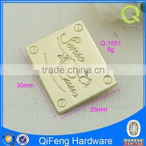 Handbag Logo Metal Plate Custom Brand Logo Q-1525 thumbnail-2