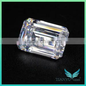 Wholesale Heat Zircon Gemstones for Jewelry White Emerald Cut Syntheic CZ Stone Gems Price thumbnail-2