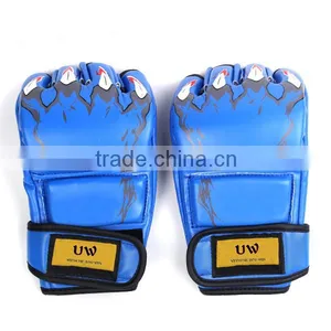 UWIN Powerful Boxing Training Gloves Blue Red White Black 10 oz thumbnail-5