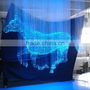 Contemporary Horse Design Led Fiber Optic Lighting Chandelier for Park Decoration thumbnail-1