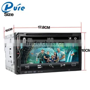 6.95 Inch Double Din Car Dvd Player Support Handsfree Call and DVD/CD/SD Card Player thumbnail-4