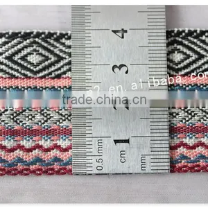 Newest Design 4cm Width Yarn Dyed Ethnic Polyester Bias Tape Wholesale thumbnail-6