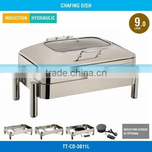 Buffet Food Warmer - 9 L, Glass Cover, Hydraulic Hinge, TT-CD-3011L thumbnail-1