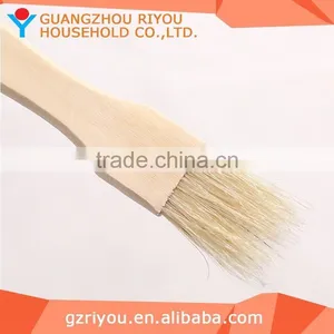 High Quality Round Bbq Grill Wooden Handle Brush thumbnail-4