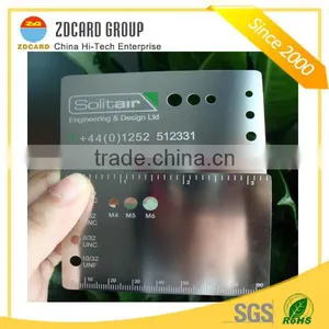 Stainless Steel High Quality Color Printable Laser Cut Metal Business Card thumbnail-5