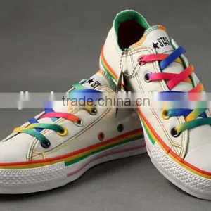 High Quality Polyester Rainbow Flat Shoelace thumbnail-4