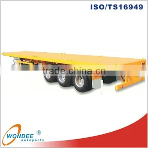WONDEE Cargo Tri Axle Container 40 Foot Flat Trailer thumbnail-1