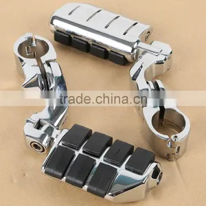 Chrome 360 Degree Adjustable Highway Footpeg Footrests For 32mm thumbnail-4