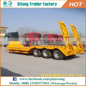 35 Ton Lowboy Trailer Suit For Crane Excavator Tractor Use Detachable Lowboy Trailer For Sale thumbnail-1