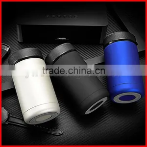 New Design 304 Double Layers Stainless Steel Dermatoglyph Lid Rubber Paint Body Office Gift Vacuum Thermal Insulation Cups thumbnail-3