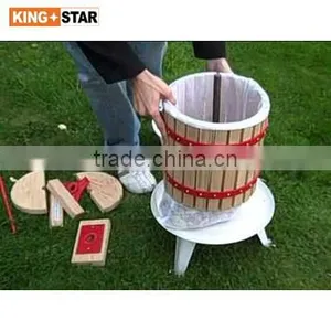 12L Basket Wooden Hand Apple Juicer thumbnail-1