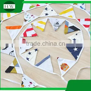 Promotional Christmas Gift Handmade Wedding Birthday Party Decoration Baby Fabric Bunting Flag Banner thumbnail-1