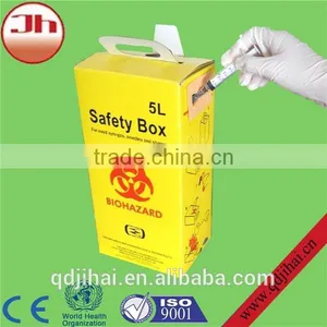 Free Samples High Quality Medical Equipment Kraft Waste Bin for Syringe 10L thumbnail-6