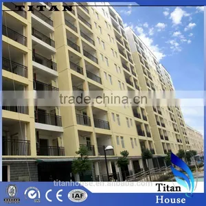 Modular Steel Garage Apartment With Green Metal Building Material thumbnail-1