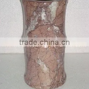 BEAUTIFUL MARINA PINK MARBLE FLOWER VASES thumbnail-3