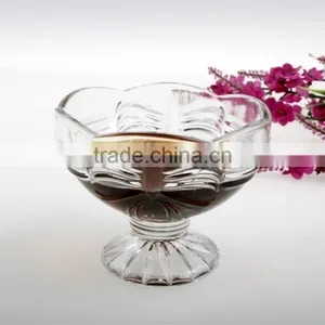 Bowknot Design Glass Salad Bowl Icecream Glass Cup Icecream Glass Bowls thumbnail-3