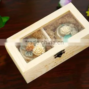 Wooden Soap Box With Clear Lid thumbnail-1