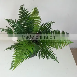 SJ3001020 Artificial Plastic Green Boston Fern Bush thumbnail-1