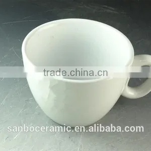 White Ceramic Mug Cup / Big Cup for Capucimo / Customer Logo Print OEM Solo Cups thumbnail-2