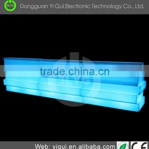 Modern Design Straight Set High Bar Cocktail White PE Plastic Led Light Bar Table thumbnail-4