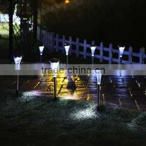 24pk Stainless Steel Glass Lens Solar Garden Lawn LED Path Light thumbnail-3