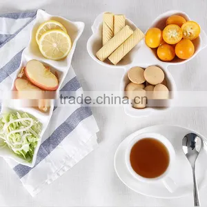 High Quality 20.5*5cm White Apple Shaped Ceramic Dishes thumbnail-2
