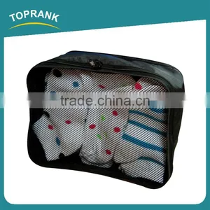 Toprank Durable Hot Selling Polyester Mesh Storage Bag Zipped Clothes Travel Organizer Bag Recycled Mesh Shoe Bag thumbnail-1