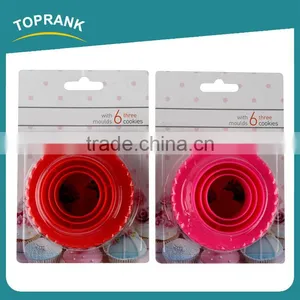 Toprank Customized Children Cake Making Tools 3pcs Round Cookie Stamp Set Cookie Cutter Set thumbnail-1
