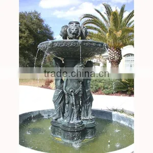 Garden Large Outdoor Woman Dancing Water Copper Fountain thumbnail-2