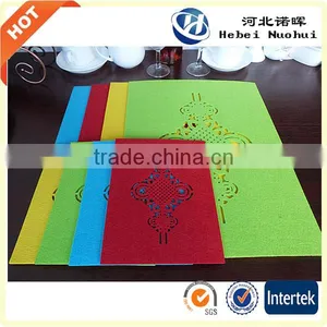 "Fu" Red Felt Placemats for Wedding ,coffe thumbnail-2