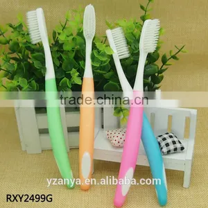Dupont Nylon Rounded Bristle Long Rubber Handle Adult Toothbrush thumbnail-2