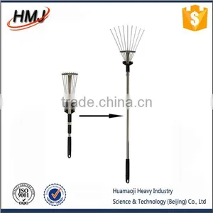 Durable Garden Tool Steel Extending Leaf Rake thumbnail-1