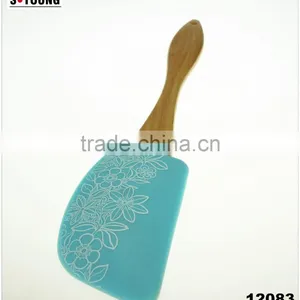 12083 Silicone Spatular Scraper Silicone Cream Spatular With Wooden Handle thumbnail-1