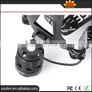 New Arrival K12 XM-L T6 LED 2000 Lumen Headlamp ,18650 Battery Zoomable Headlamp With Chargers thumbnail-2
